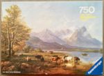 Image of the puzzle 750, Ravensburger, In a Garmisch Valley, by Heinrich Bürkel, Complete, Picture of the box