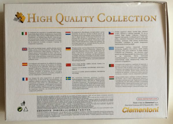 Image of the puzzle 1000, Clementoni, Castle of illusions, Sealed Bag, Picture of the back