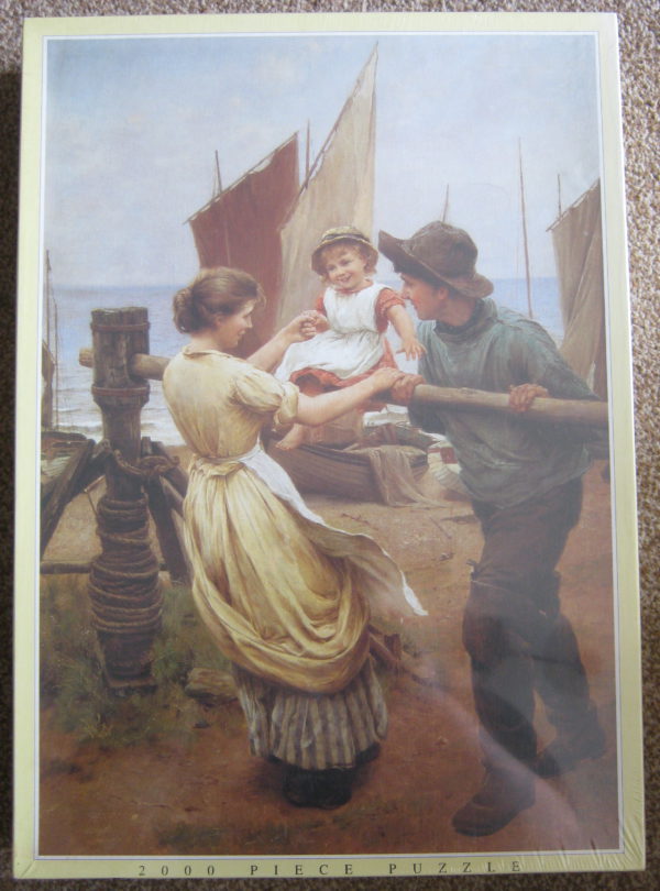 Image of the puzzle 2000 JR Puzzle, Fisherman's Friend, by George Hillyard Swinstead, Factory Sealed, Picture of the box