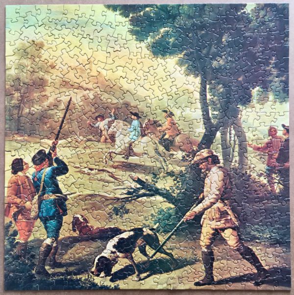 Image of the puzzle 450, Waddington, Hunting Party, by Goya, Complete, Picture of the puzzle assembled