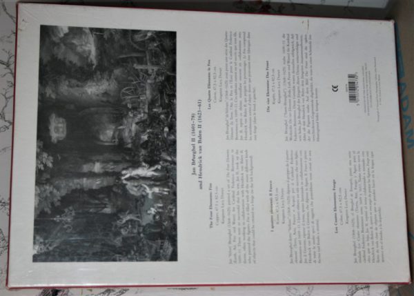 Image of the puzzle 1000, National Gallery, The Four Elements: Fire, Factory Sealed, Picture of the back