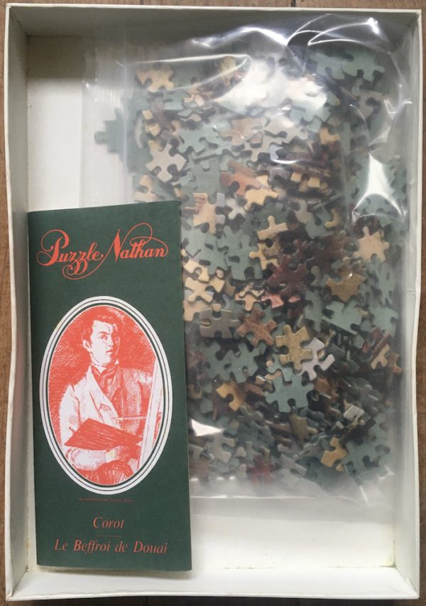 Image of the puzzle 500, Nathan, The Belfry of Douai, by Corot, Complete, Picture of the bag