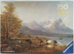 Image of the puzzle 750, Ravensburger, In a Garmisch Valley, by Heinrich Bürkel, Complete, Picture of the box