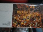 Image of the puzzle 4000, Educa, The Fight Between Carnival and Lent, by Pieter Bruegel the Elder, Factory Sealed, Detail of the box