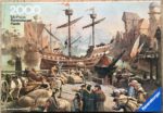 Image of the puzzle 2000, Ravensburger, At the Harbor, by Franz Bukacz, Complete, Picture of the box