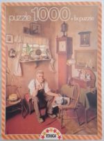 Image of the puzzle 1000, Educa, Hes Worth Framing, by Charles Spencelayh, Picture of the box