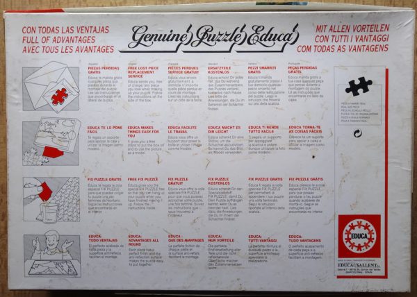 Image of the puzzle 4000, Educa, The Swiss Countryside, Sealed Bag, Picture of the back