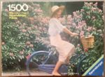 Image of the puzzle 1500, Ravensburger, Girl on a Bicycle, by David Hamilton, Complete, Picture of the box