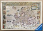 Image of the puzzle 1000, Ravensburger, Map of Europe in the Year 1663, by Willem Blaeu, Complete, Picture of the box