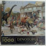 Image of the puzzle 1000, Springbok, Dinotopia, Festival of Children and Hatchlings, by James Gurney, Factory Sealed, Picture of the box
