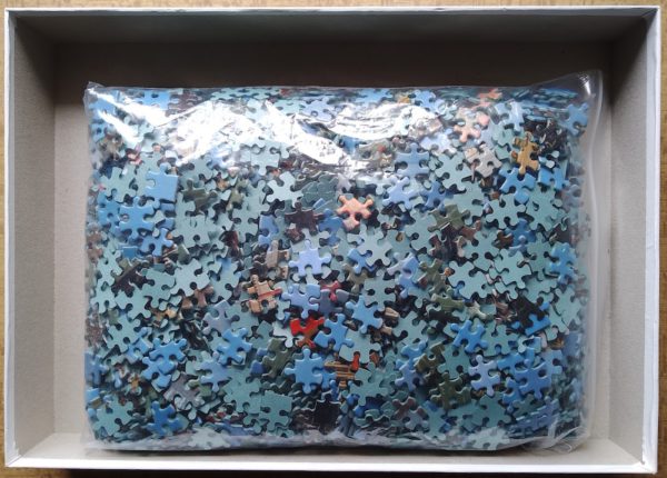 Image of the puzzle 3000, Falcon, Venice on Ascension Day, by Canaletto, Incomplete, Picture of the bag