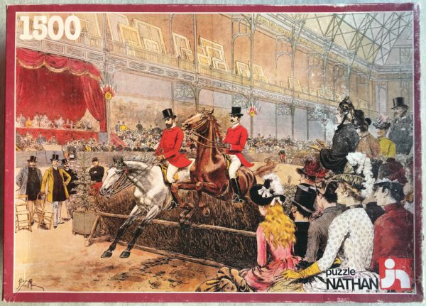 Image of the puzzle 1000, Nathan, Horse Racing in 1886, by Adrien Marie, Sealed Bag, Picture of the box