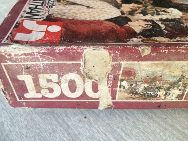 Image of the puzzle 1000, Nathan, Horse Racing in 1886, by Adrien Marie, Sealed Bag, Detail of the box