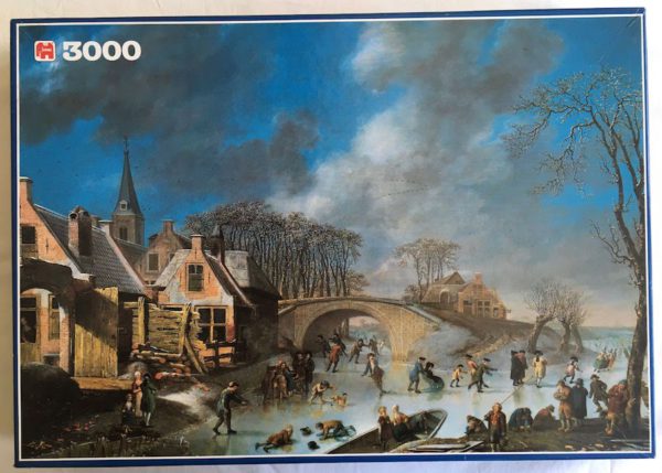 Image of the puzzle 3000, Jumbo, Winter Amusements, Complete, Picture of the box