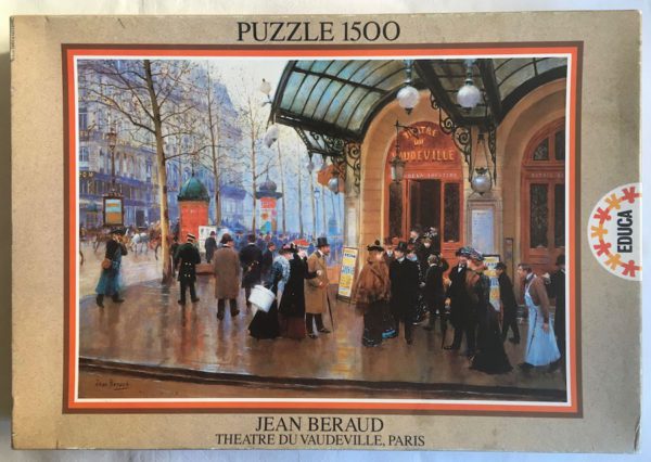 Image of the puzzle 1500, Educa, Theatre du Vaudeville, by Jean Béraud, Sealed Bag, Picture of the box