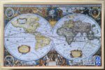 Image of the puzzle 3000, F.X. Schmid, Antique World Map, by Henricus Hondius the Younger, Sealed Bag, Picture of the box