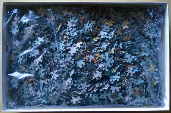 Image of the puzzle 3000, F.X. Schmid, Antique World Map, by Henricus Hondius the Younger, Sealed Bag, Picture of the bag