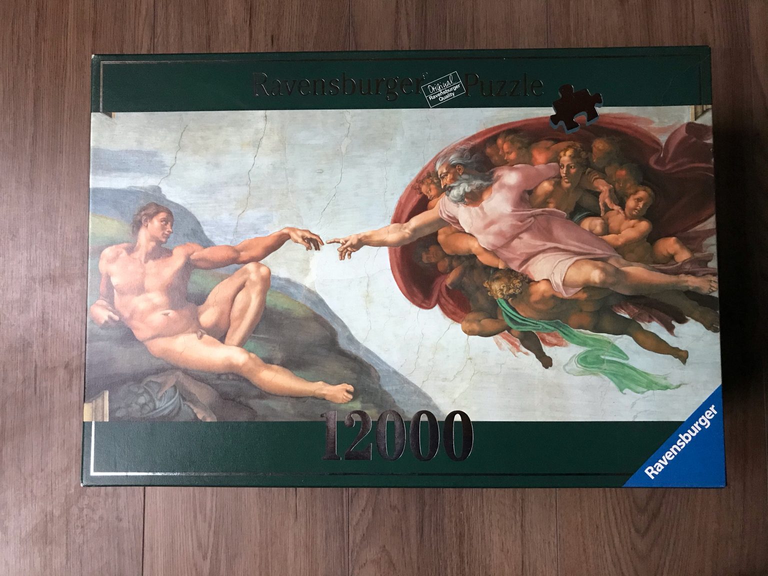 100 Ravensburger The Creation Of Adam Michelangelo Rare Puzzles