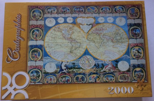 Image of the puzzle 2000, Trefl, A Map of the Earth 1788, by Abbe Clout, Factory Sealed