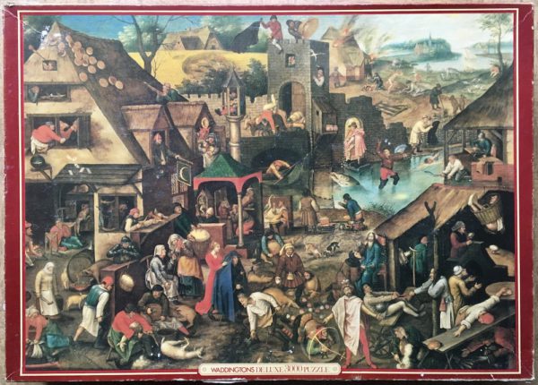 Image of the puzzle 3000, Waddingtons, Village Activities, by Pieter Brueghel the Younger, Complete, Picture of the box