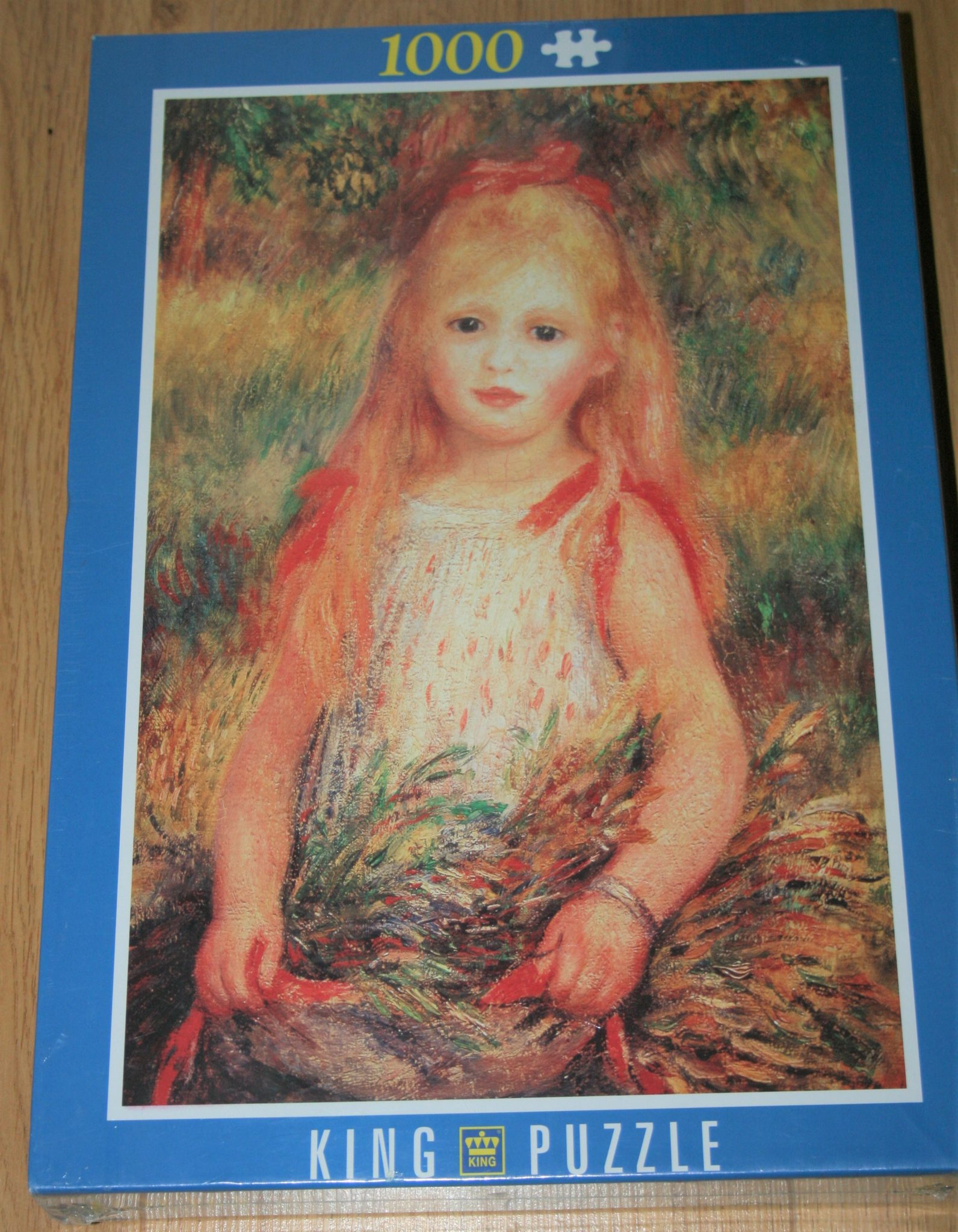 1000, King, The Young Girl, by Pierre-Auguste Renoir, Factory Sealed, Listed by Cathy Image of the puzzle 1000, King, The Young Girl, by Pierre-Auguste Renoir, Factory Sealed