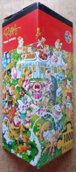 Image of the puzzle 1000, Heye, Happy Birthday, Michael Ryba, Incomplete, Picture of the box