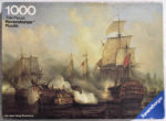 Image of the puzzle 1000, Ravensburger, Flagships in Battle, Auguste Mayer, Complete, Picture of the box