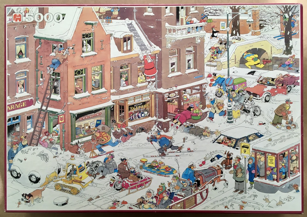 huid de sneeuw Boost 5000, Jumbo, Street Life, Jan van Haasteren - Rare Puzzles
