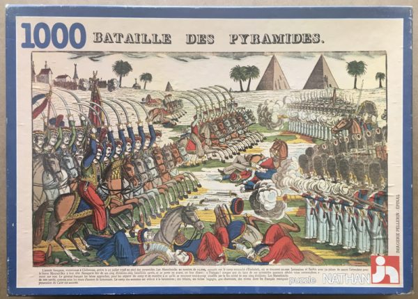 Image of the puzzle 1000, Nathan, The Battle of the Pyramids, by Jean-Charles Pellerin, Complete, Picture of the box