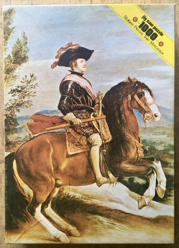 Image of the puzzle 1000, Flamenco, Philip IV on Horseback, by Diego Velázquez, Sealed Bag, Picture of the box