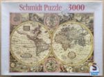 Image of the puzzle 3000, Schmidt, World Map, Factory Sealed