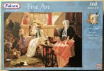Image of the puzzle 500, Falcon, The May Queen, by Henrietta Ward, Complete, Picture of the box