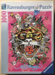 Image of the puzzle 1000, Ravensburger, Tattoo Art, by Ed Hardy, Complete, Picture of the box