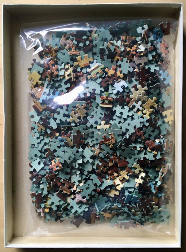 Image of the puzzle 750, Ravensburger, The Post, by Carl Spitzweg, Complete, Picture of the bag