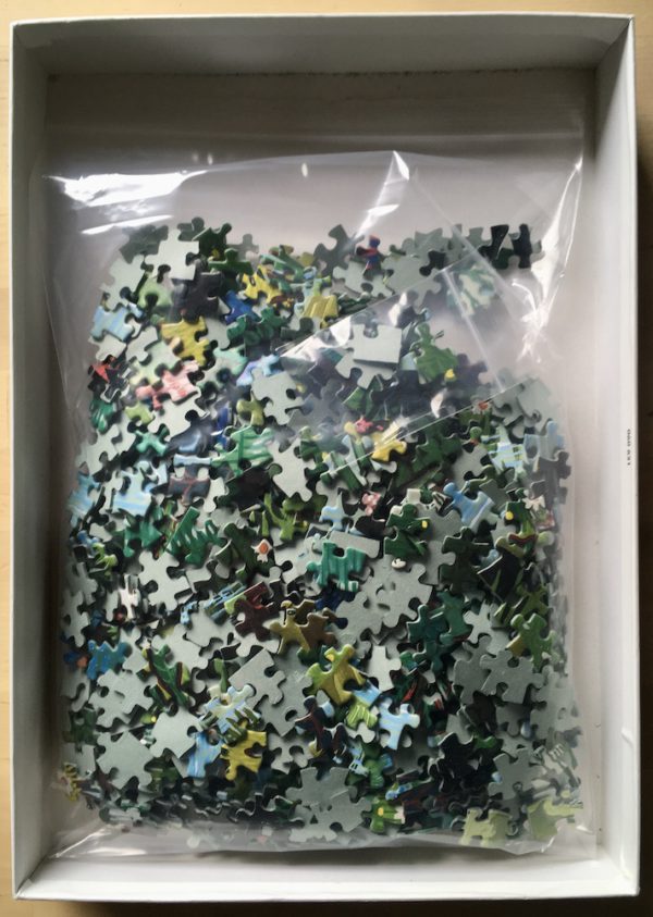 Image of the puzzle 1000, Nathan, The Pink Spoonbill, by Alain Thomas, Complete, Picture of the bag