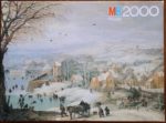 Image of the puzzle 2000, MB, Winter Landscape, by Brueghel & De Momper, Incomplete, Picture of the box