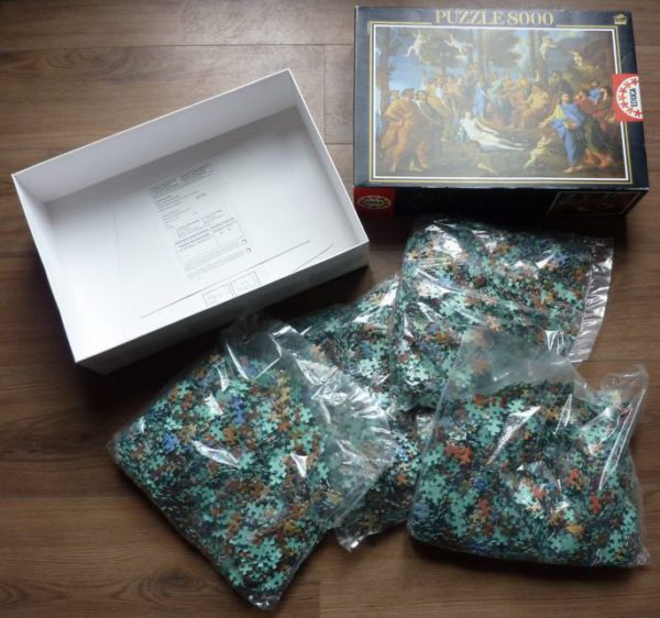 Image of the puzzle 8000, Educa, Le Parnasse, by Nicolas Poussin, Sealed Bag, Picture of the bags
