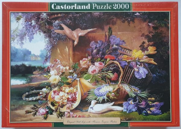 Image of the puzzle 2000, Castorland, Elegant Still Life with Flowers, by Eugene Bidau, Factory Sealed