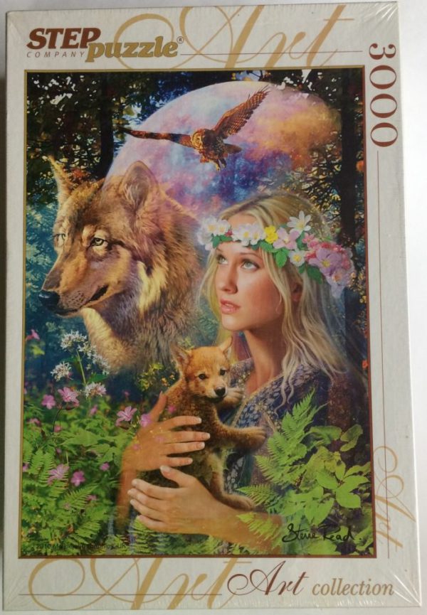 Image of the puzzle 3000, Step, Forest Friends, Unknown Artist, Factory Sealed, Picture of the box