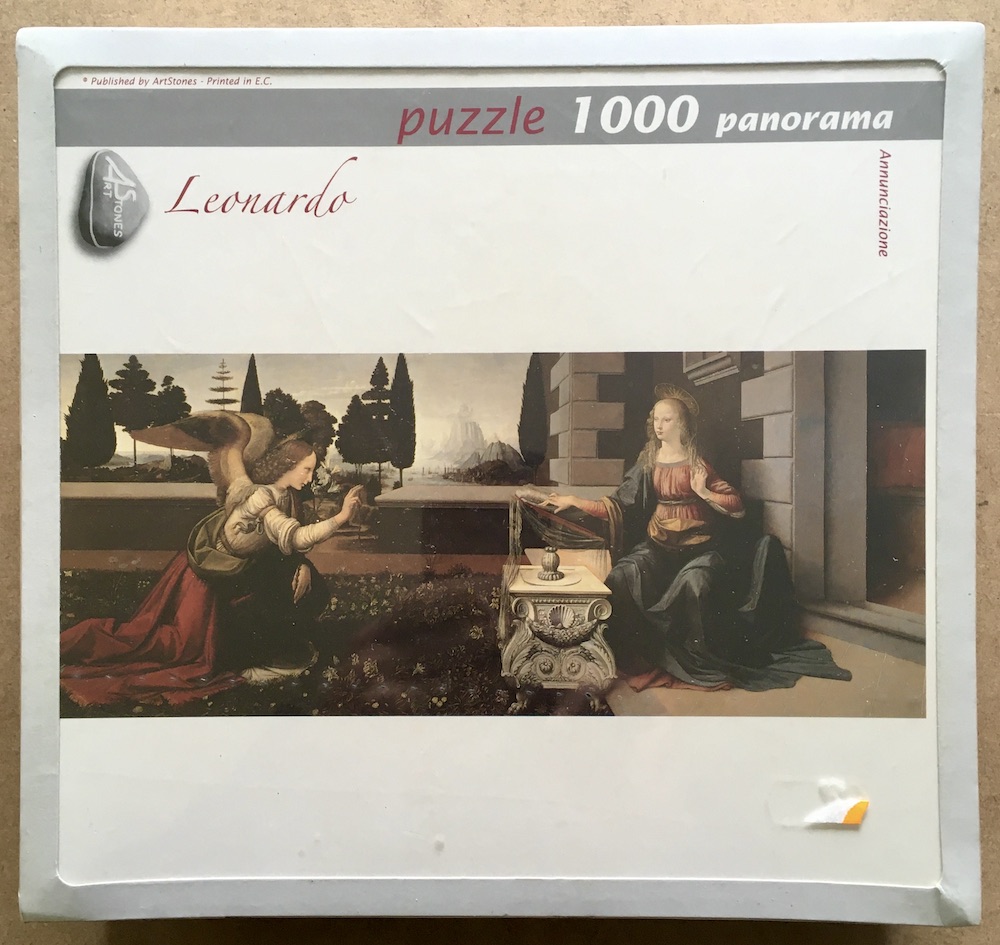 1000, Art Stones, The Annunciation, Leonardo da Vinci - Rare Puzzles