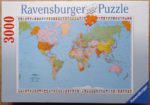 Image of the puzzle 3000, Ravensburger, Political World Map, Sealed Bag, Picture of the box
