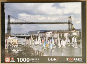 Image of the puzzle 1000, Educa, Regata bajo el Puente de Bizkaia, by Mitxel Atrio, Factory Sealed