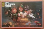 Image of the puzzle 1500, F.X. Schmid, Flower Piece with Parrot, by Jakob Bogdani, Sealed Bag, Picture of the box