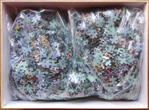 Image of the puzzle 4000, MB, Castle Tarasp, Switzerland, Complete, Picture of the bag