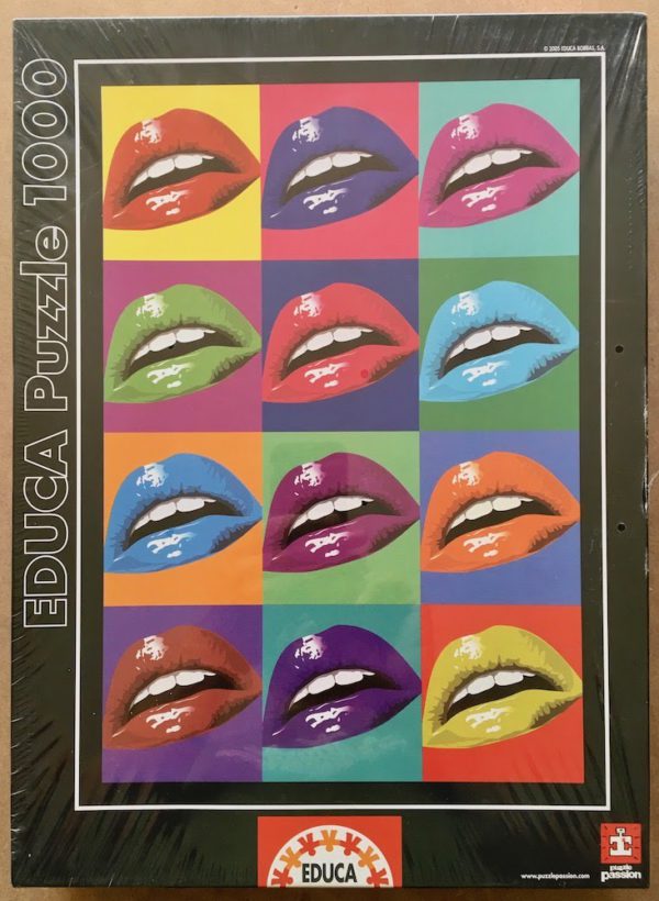 Image of the puzzle 1000, Educa, Lips Pop Art, Factory Sealed