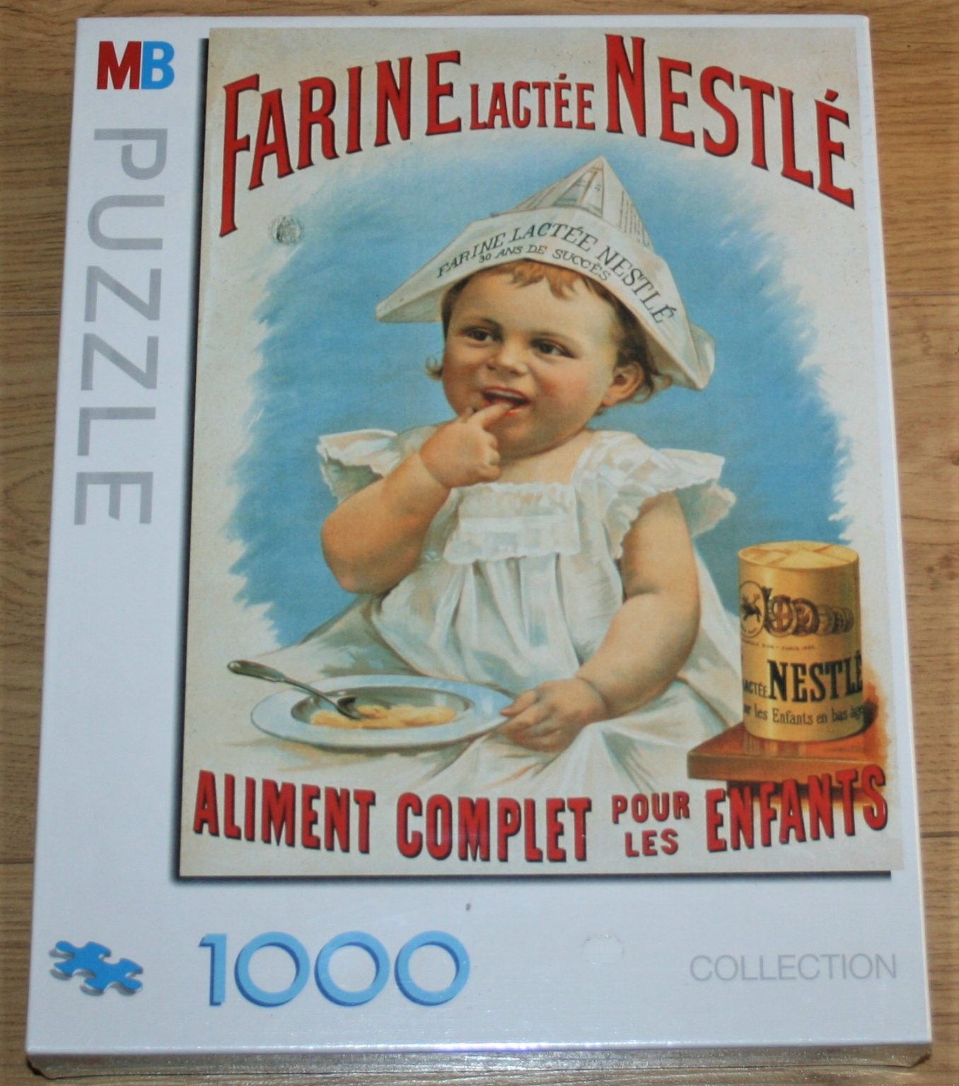 1000, MB, Farine Lactée Nestle, Factory Sealed, Listed by Cathy Image of the puzzle 1000, MB, Farine Lactée Nestle, Factory Sealed