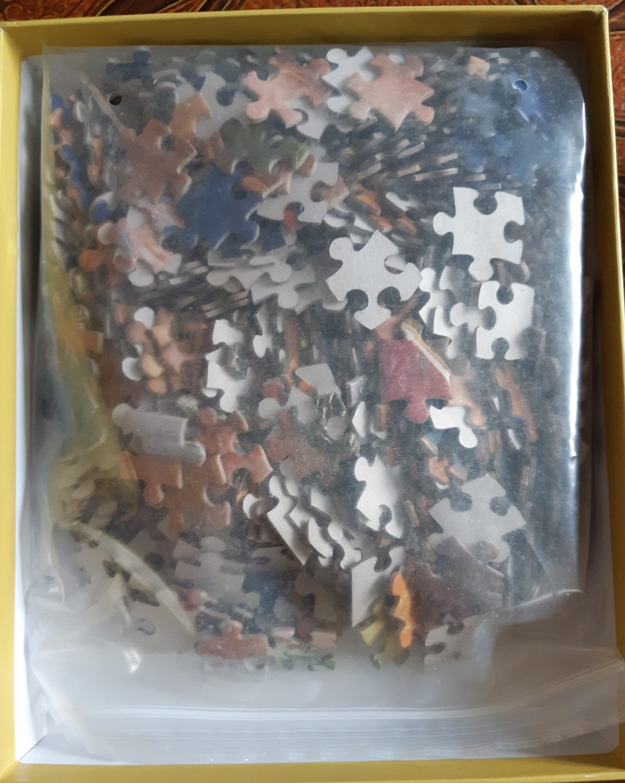 Image of the puzzle 500, Pomegranate, The Bridesmaid, by John Everett Millais, Sealed Bag, Picture of the bag