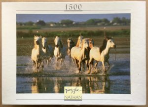 Image of the puzzle 1500, Nathan, Cantering in the Camargue, Complete, Picture of the box