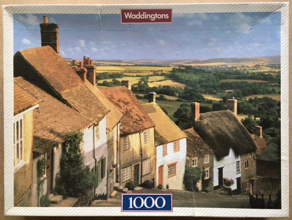 Image of the puzzle 1000, Waddingtons, Dorset, England, by Edmund Nagele, Complete, Picture of the box