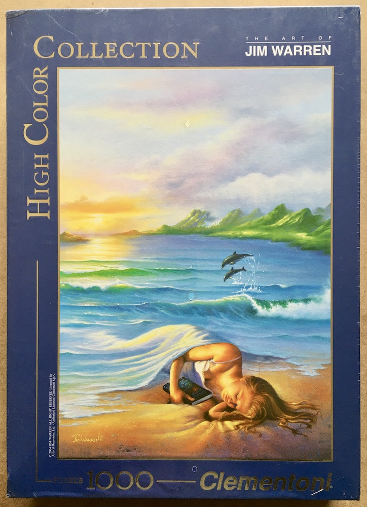 1000, Clementoni, Ocean Dreams, by Jim Warren, Factory Sealed, Listed by Jorge Image of the puzzle 1000, Clementoni, Ocean Dreams, by Jim Warren, Factory Sealed